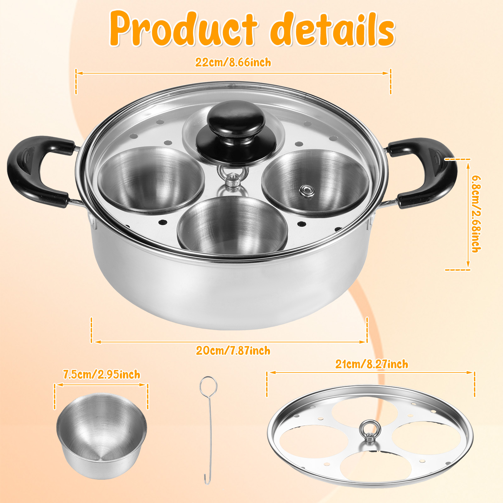 Egg Poacher Stainless Steel Po - Induction Cooktop Portable review and price
